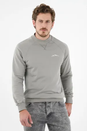 Buzo estampado gris para hombre