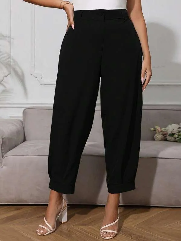 Calça De Alfaitaria Cintura Alta Plus Size - Brianna