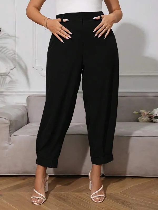 Calça De Alfaitaria Cintura Alta Plus Size - Brianna