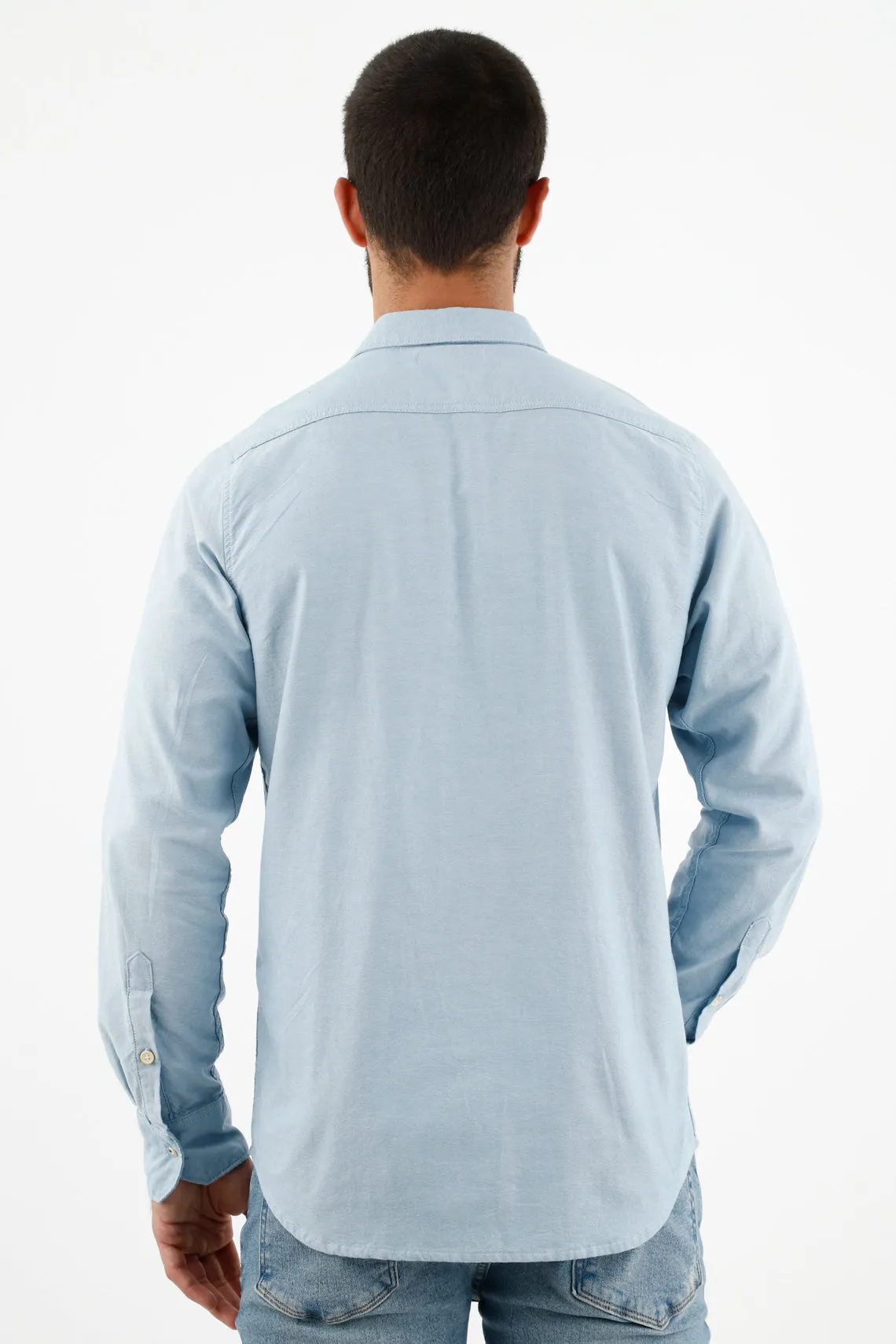 Camisa clásica gris para hombre