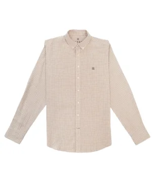 Camisa Cuadros Gingham Beige