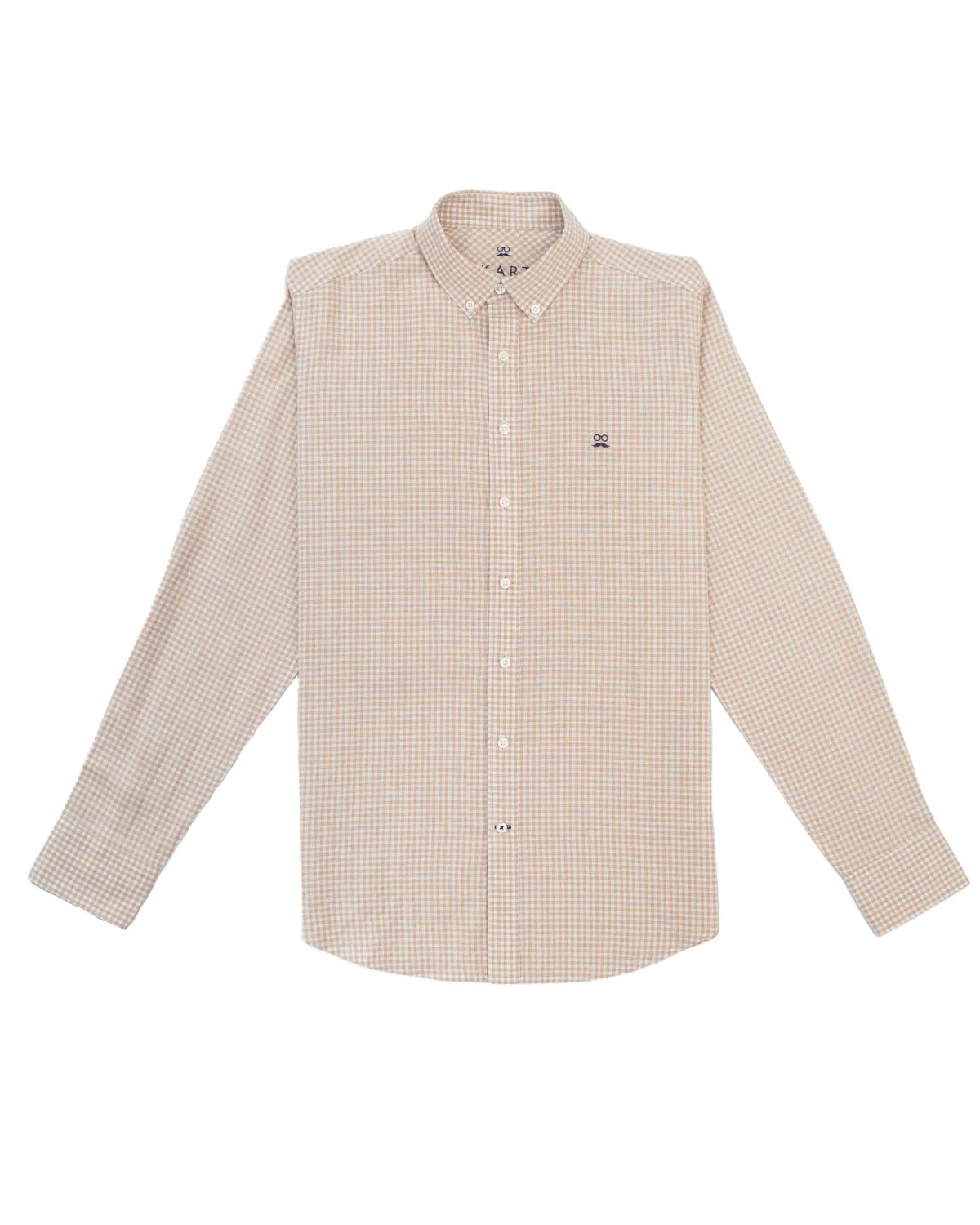 Camisa Cuadros Gingham Beige