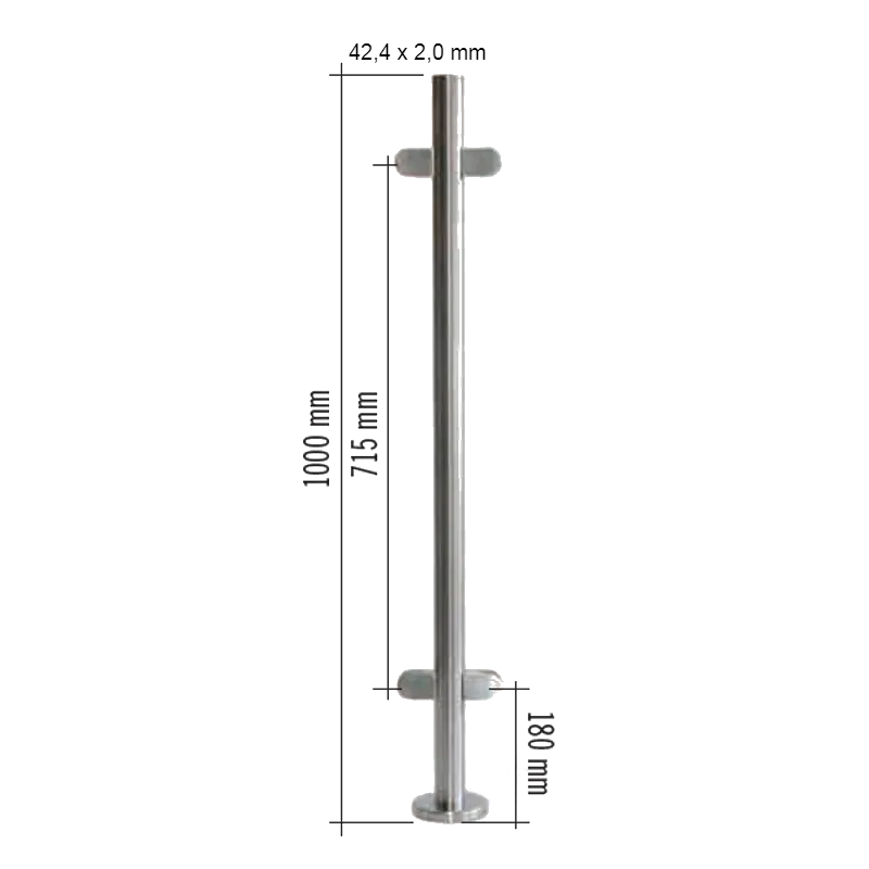 Inox® Round Section Newel Line Post