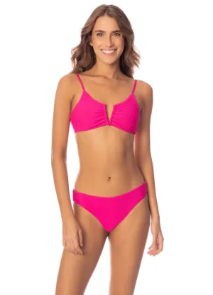 Maaji Hot Magenta Adhara V Wire Bralette Bikini Top