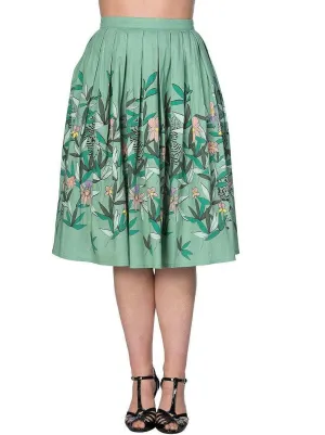 ORIENTAL TIGER FLARE SKIRT