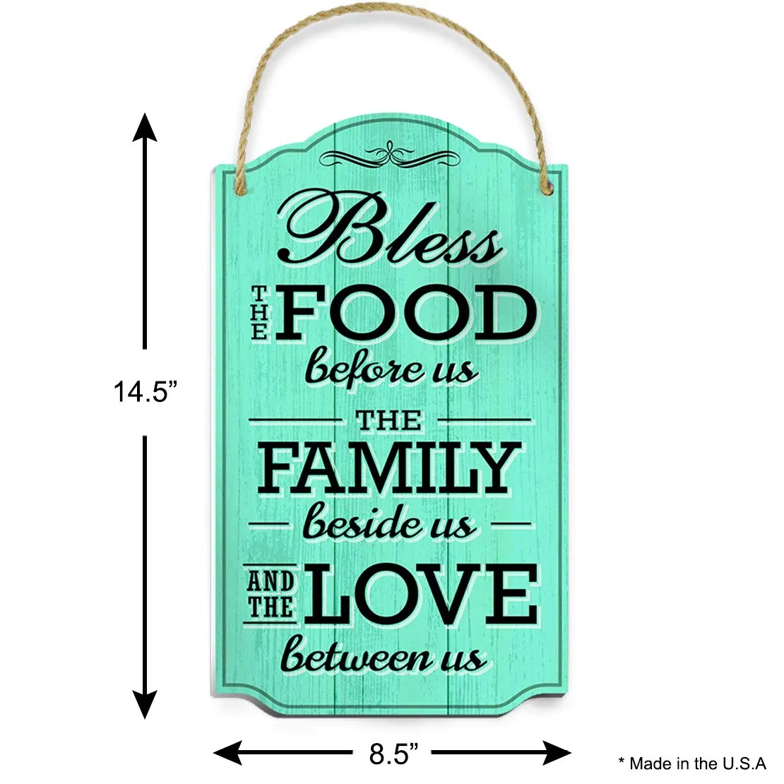 Signs Bless The Food Before Us Wall Decor - Heart Warming Kitchen Decor Quote