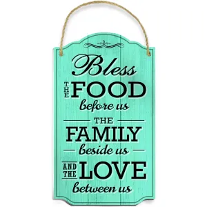 Signs Bless The Food Before Us Wall Decor - Heart Warming Kitchen Decor Quote