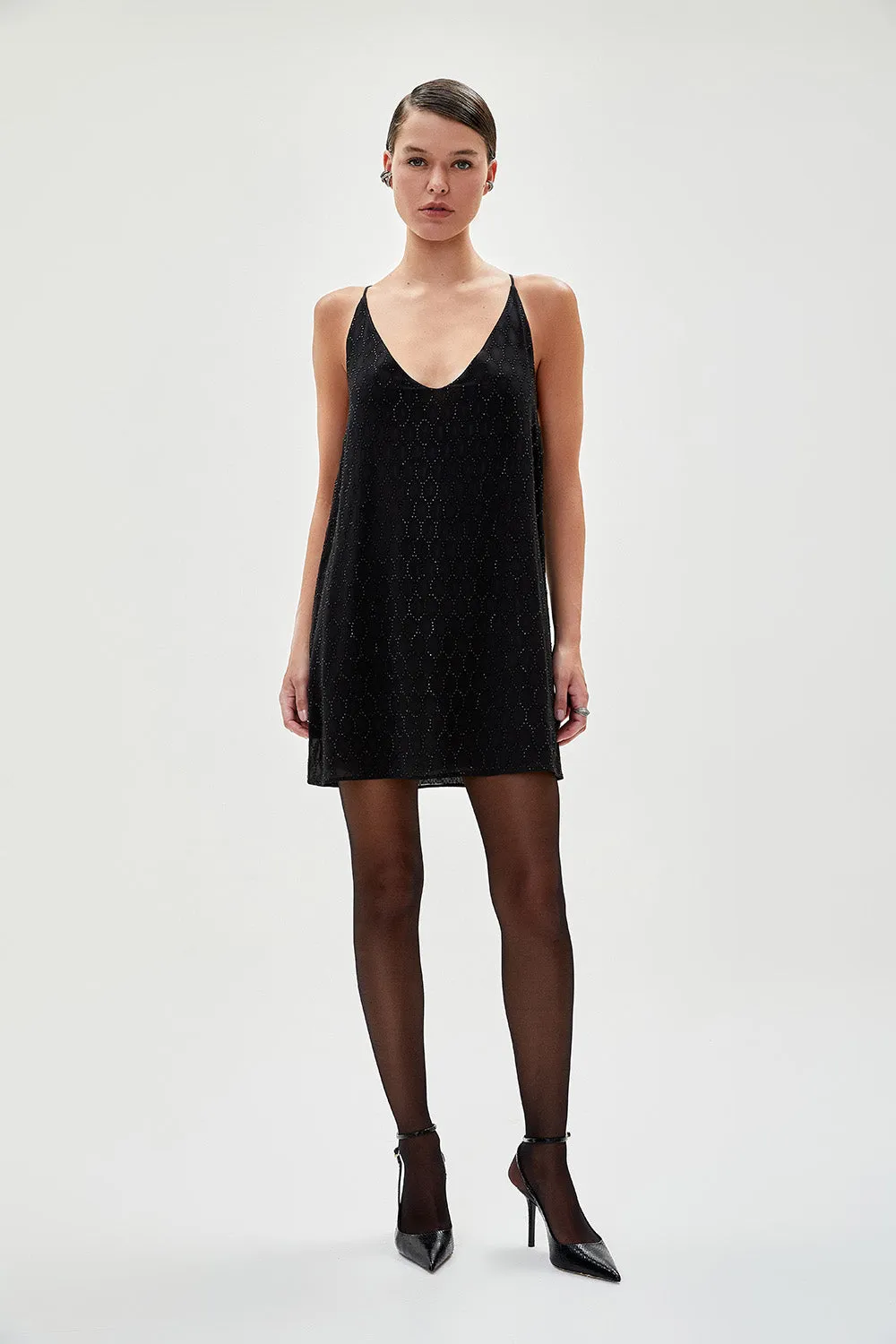 Vestido Cristais Madeline - Preto