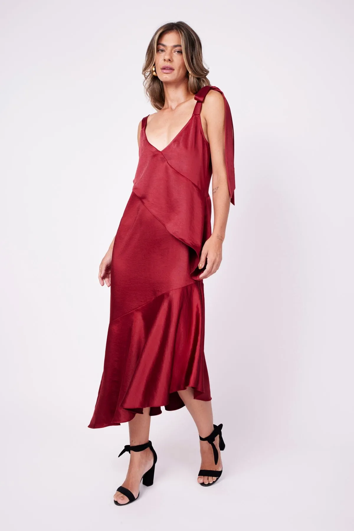 Vestido Midi Mila - Vermelho